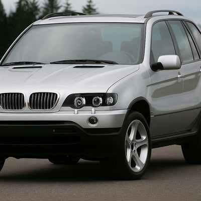 Spec-D 01-03 BMW E53 X5 Halo Projector Headlights Black
