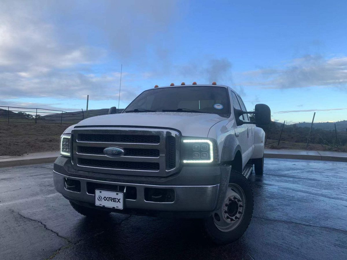 AlphaRex 05-07 Ford Super Duty/Excursion NOVA-Series LED Projector Headlights Alpha-Black