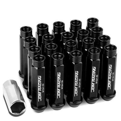 Acorn Style Extended Lug Nuts M12 x 1.5 20pc Set Aluminum