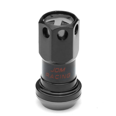 M12 x 1.25 Aluminum Lug Nuts Set - 45mm Closed End with Locks - Aluminum