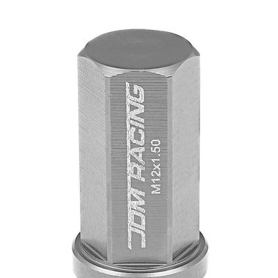 M12 x 1.5 Acorn Style Extended Lug Nuts - Aluminum Gun Metal 20pc
