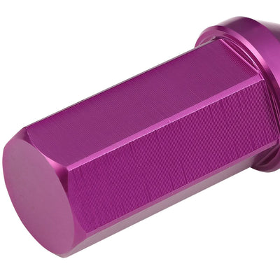 M12 x 1.5 Purple Aluminum Extended Acorn Lug Nuts 50mm 20pc Kit