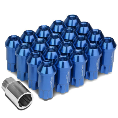 L40 Style Extended Open End Aluminum Lug Nuts M12x1.5 20pc Blue