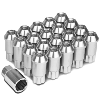 M12 x 1.5 Extended Open End Lug Nuts w/ Locks 20pc Set - Aluminum