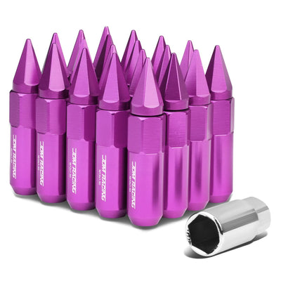 M12 x 1.5 Purple Aluminum Lug Nuts w/ Removable Spike 20pc Set