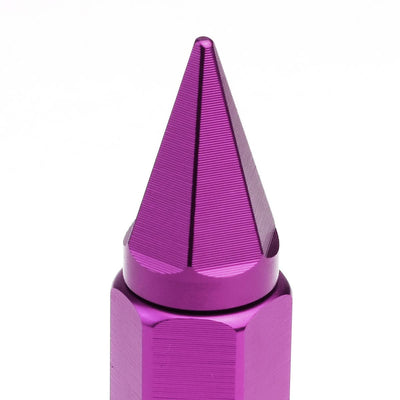 M12 x 1.5 Purple Aluminum Lug Nuts w/ Removable Spike 20pc Set
