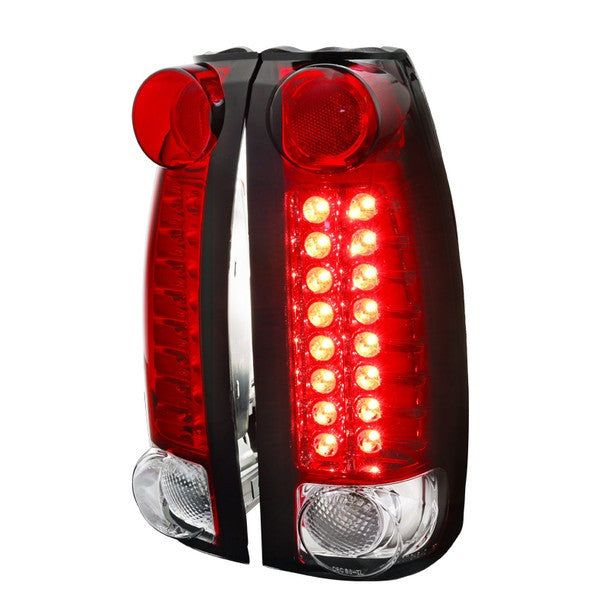 Spec-D 88-00 Chevy GMC Silverado Sierra LED Tail Lights Red