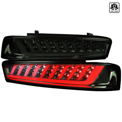 Spec-D 16-18 Chevrolet Camaro LED Chrome Tail Lights Smoked Lens