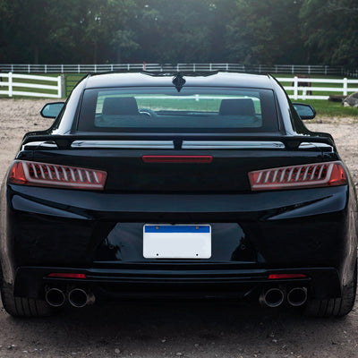 Spec-D 16-18 Chevrolet Camaro White LED Bar Tail Light- Red Housing