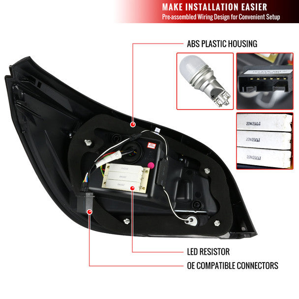 Spec-D 04-07 BMW 530i 550i 545i E60 LED Tail Lights Smoked