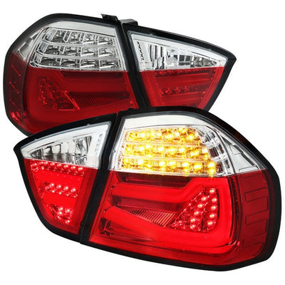 Spec-D 06-08 BMW E90 LED Tail Lights Red