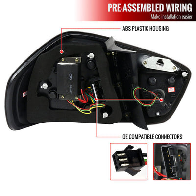 Spec-D 06-08 BMW 323i 325i 328i 330i E90 LED Tail Lights Smoked