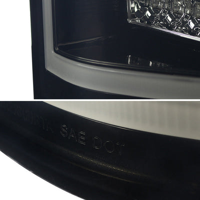 Spec-D 15-17 Ford F-150 LED Tail Lights Glossy Black/Smoked