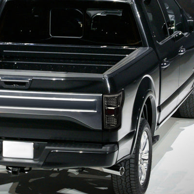 Spec-D 15-17 Ford F-150 Tail Lights LED Chrome/Smoked