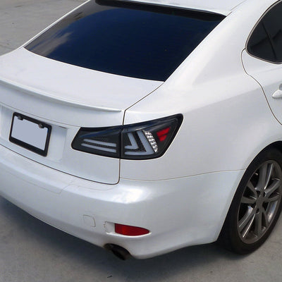Spec-D 06-13 Lexus IS250 IS350 Tail Lights LED Matte Black/Clear