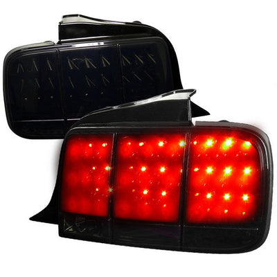 Spec-D 05-09 Ford Mustang Tail Lights LED Sequential Black/Smoked