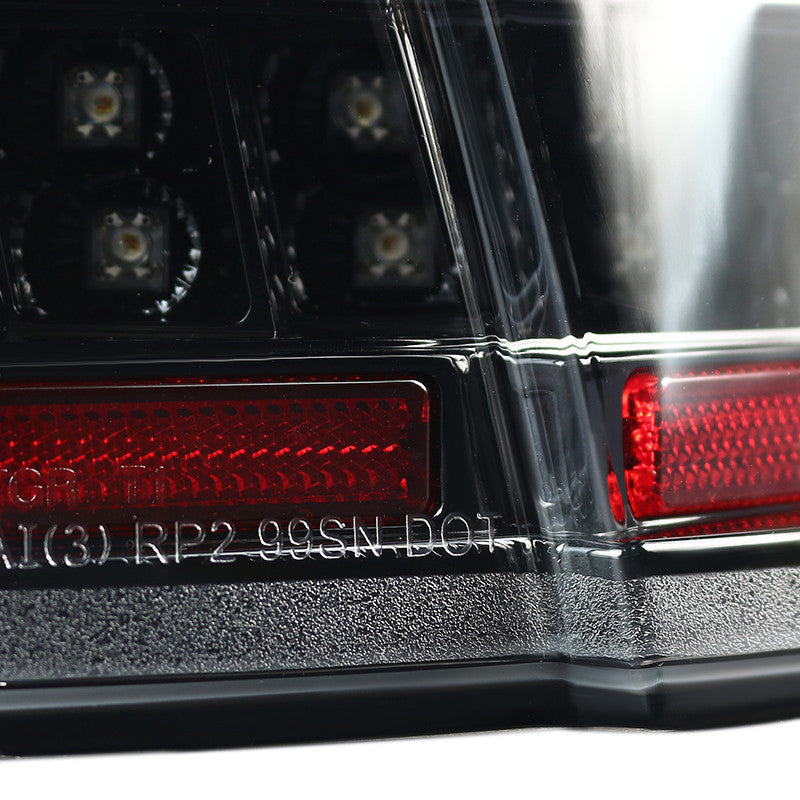 Spec-D 99-04 Ford Mustang SEQ LED Tail Light Jet Black
