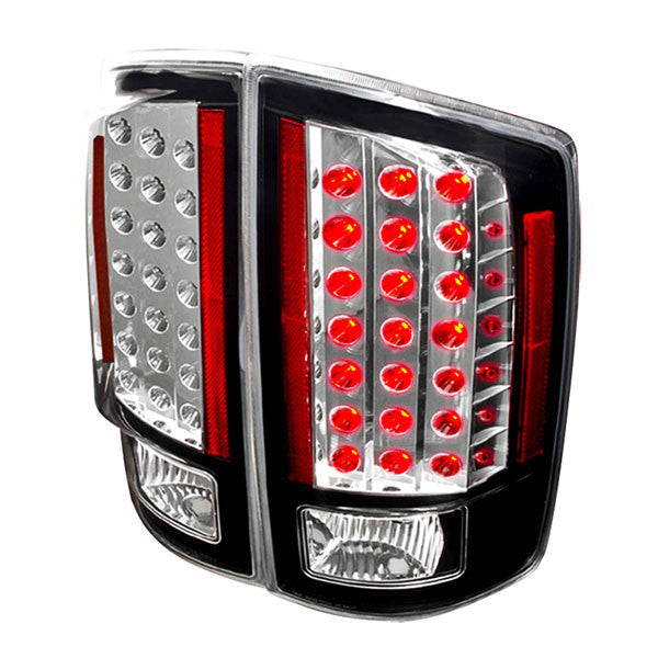 Spec-D 07-09 Dodge Ram 1500 2500 3500 LED Tail Lights Black/Clear