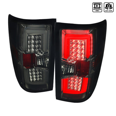 Spec-D 14-15 Chevrolet Silverado LED Tail Lights Smoked