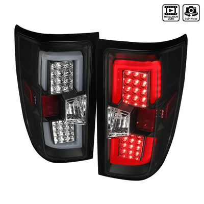 Spec-D 14-15 Chevrolet Silverado LED Tail Lights Black