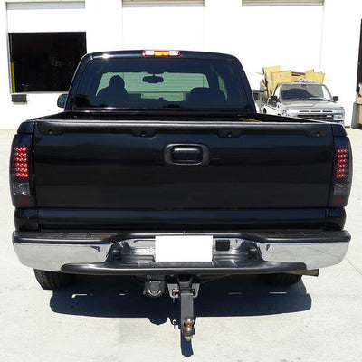Spec-D 99-02 Chevrolet Silverado LED Tail Lights Black/Smoked