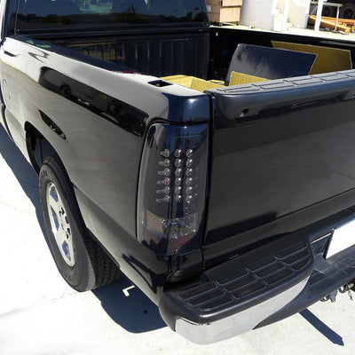 Spec-D 99-02 Chevrolet Silverado LED Tail Lights Black/Smoked