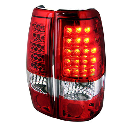 Spec-D 99-03 Silverado GMC Sierra LED Tail Lights Red/Clear