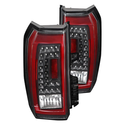 Spec-D 15-20 GMC Yukon LED Red Bar Tail Lights Black/Clear Lens
