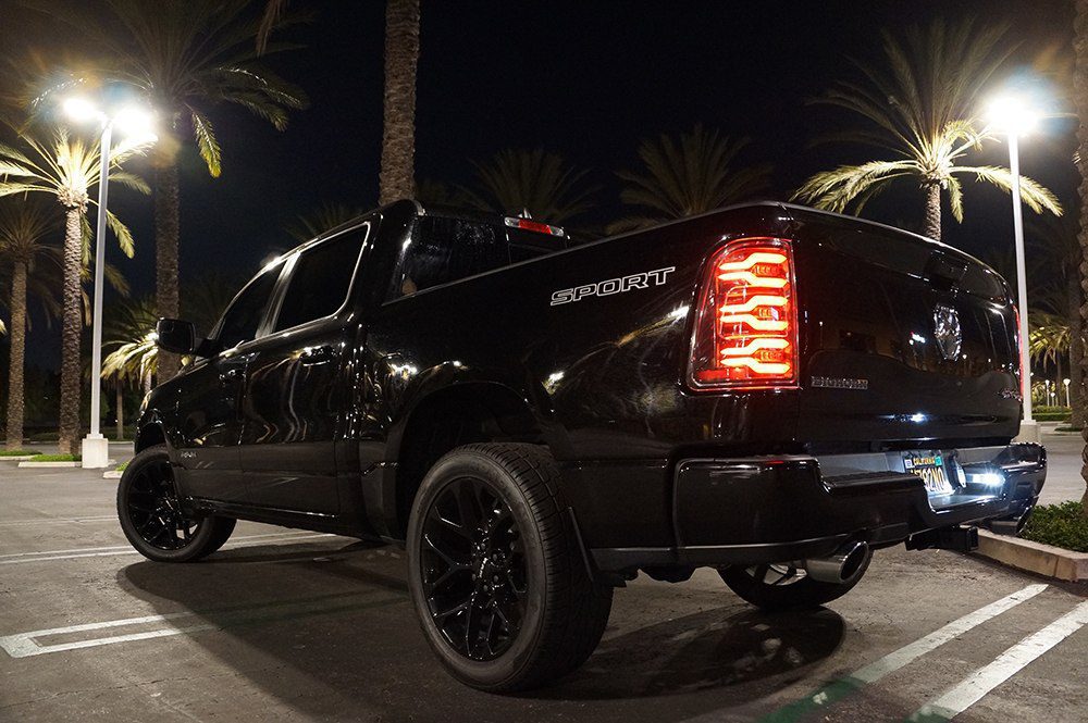 AlphaRex 19-22 Ram 1500 LUXX-Series LED Tail Lights Black