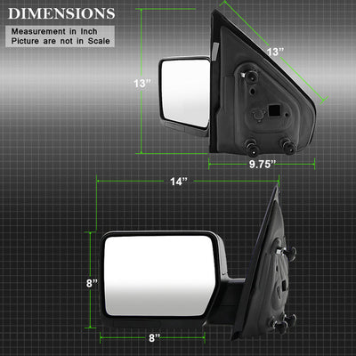 SPYDER Xtune Ford F150 04-06 Manual OE Mirror Left MIR-03348MB-M-L 9935299
