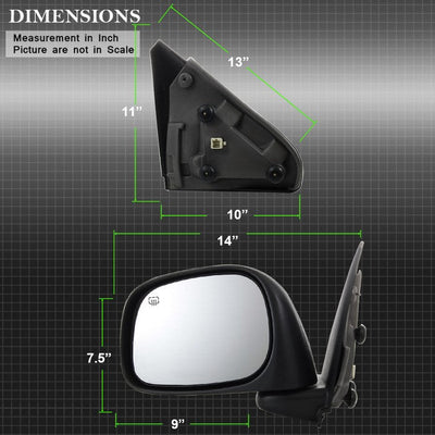 SPYDER xTune Dodge Ram 02-08 Power Heated OE Mirror - Left MIR-03DRAM02-PW-L 9938597