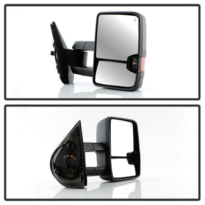 SPYDER xTune Chevy Silverado 07-13 Heated Amber LED Signal Telescoping Mirrors MIR-CSIL07S-G2-PWH-AM-SET 9936692