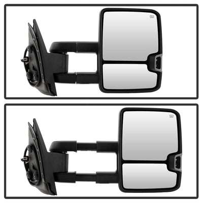 SPYDER xTune Chevy Silverado 07-13 Heated Amber LED Signal Telescoping Mirrors MIR-CSIL07S-G2-PWH-AM-SET 9936692