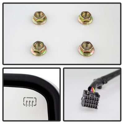 SPYDER xTune Chevy Silverado 14-16 Heated Amber LED Signal Telescoping Mirrors MIR-CSIL14S-G2-PWH-AM-SET 9936708
