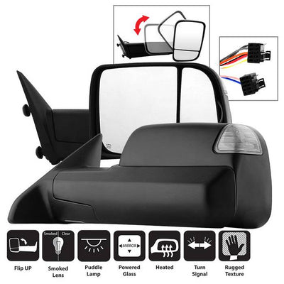 SPYDER Xtune Dodge Ram 1500 09-12 L&R Manual Extendable Power Heated Adjust Mirror MIR-DRAM09S-PWH-SET 9935770