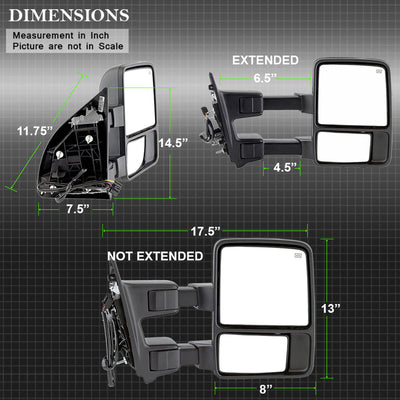 SPYDER xTune 08-14 Ford SuperDuty Power Heated Adjust Mirror - Right (MIR-FDSD08S-PW-AM-R) 9933158