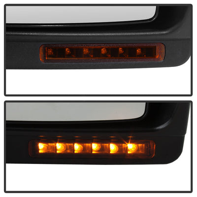 SPYDER xTune 04-14 Ford F-150 Heated Amber LED Signal Telescoping Mirror (Pair) (MIR-FF15009S-PWH-AM-SET) 9937644