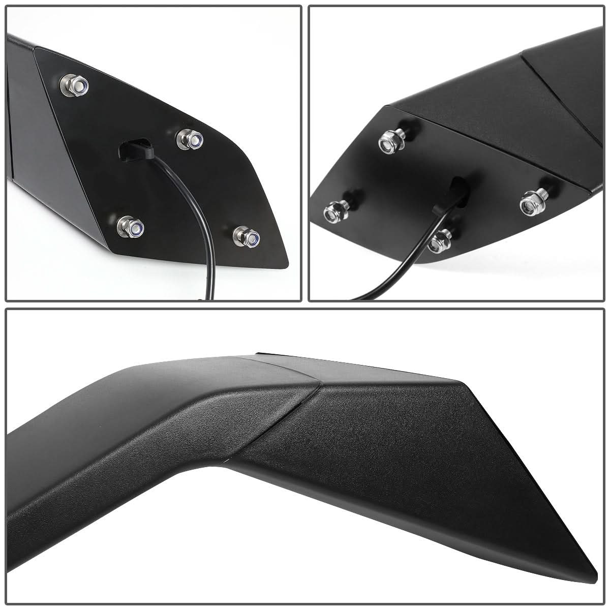 04-18 Volvo VN Series Hood Mirror Manual Sequential LED Black