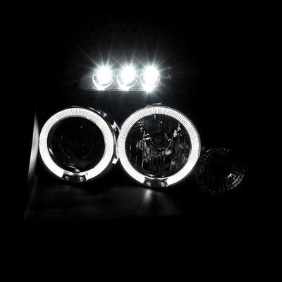 Spec-D 01-04 Nissan Frontier Halo Projector Headlights Black