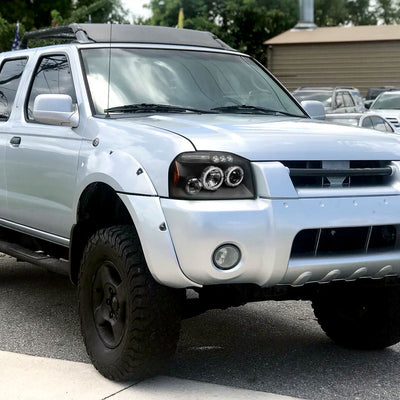 Spec-D 01-04 Nissan Frontier Halo Projector Headlights Black