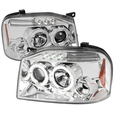 Spec-D 01-04 Nissan Frontier LED Projector Headlights Chrome