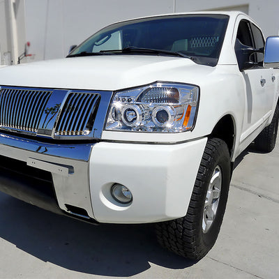 Spec-D 04-15 Nissan Titan Halo Projector Headlights Chrome