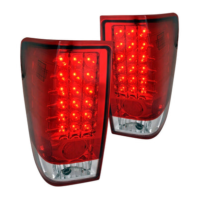 Spec-D 04-15 Nissan Titan Tail Lights LED Chrome/Red/Clear