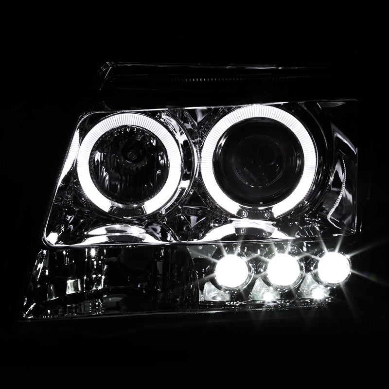 Spec-D 05-15 Nissan Xterra Halo Projector Headlights Chrome