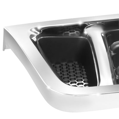 1992-2007 Ford Econoline Van Chrome & Silver Gray Grille Assembly