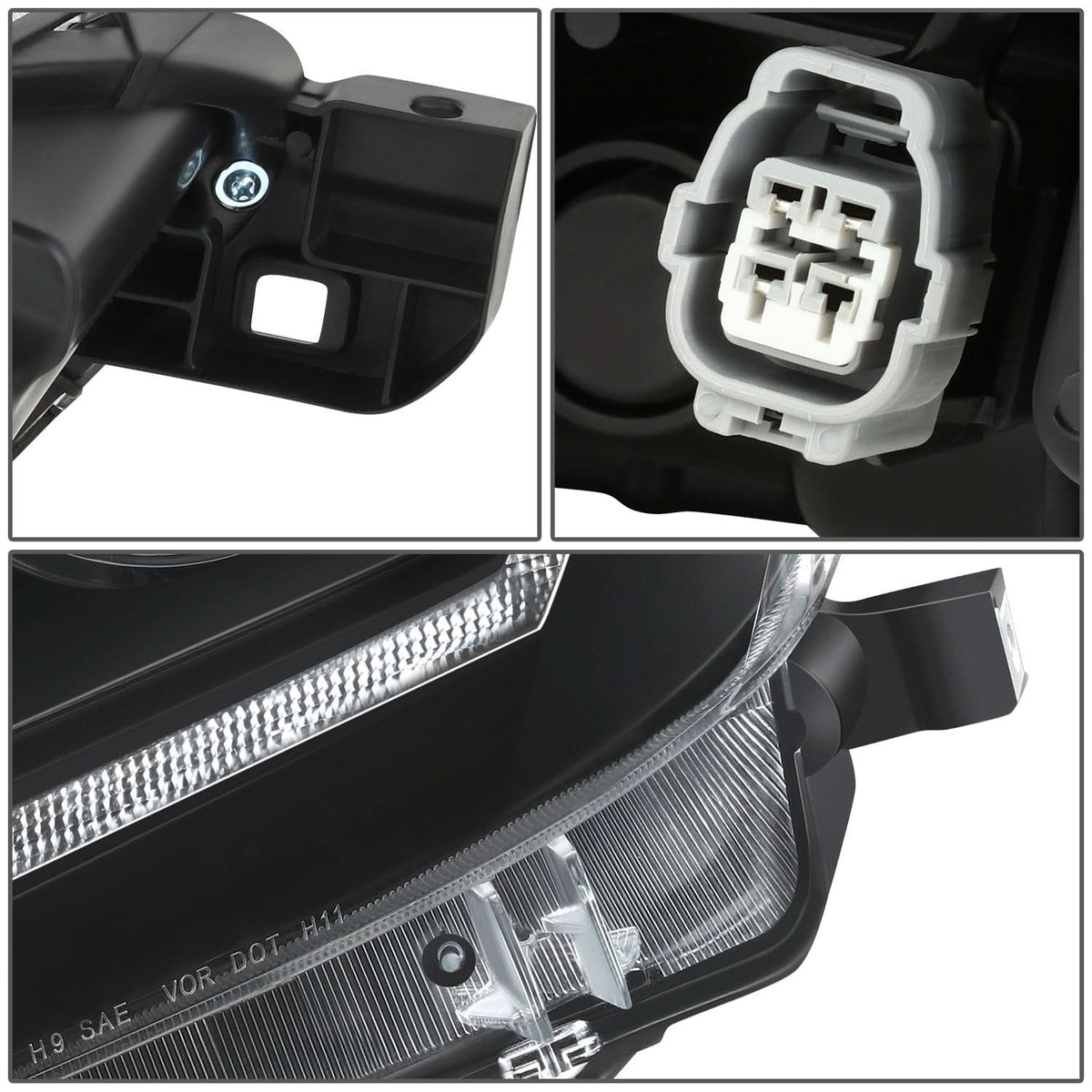 2016-2023 Toyota Tacoma OE Style LED DRL Headlights - Black Housing