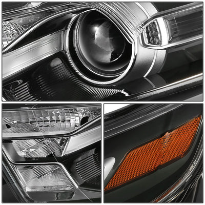 2013-2019 Ford Taurus OE Style Black Housing Headlights Set