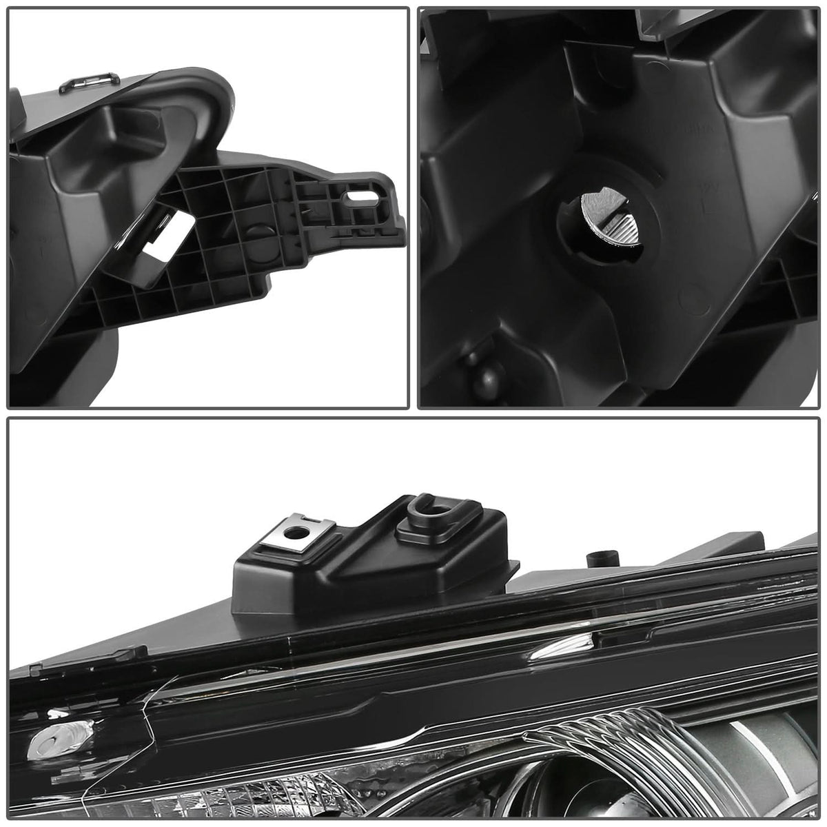 2013-2019 Ford Taurus OE Style Black Housing Headlights Set