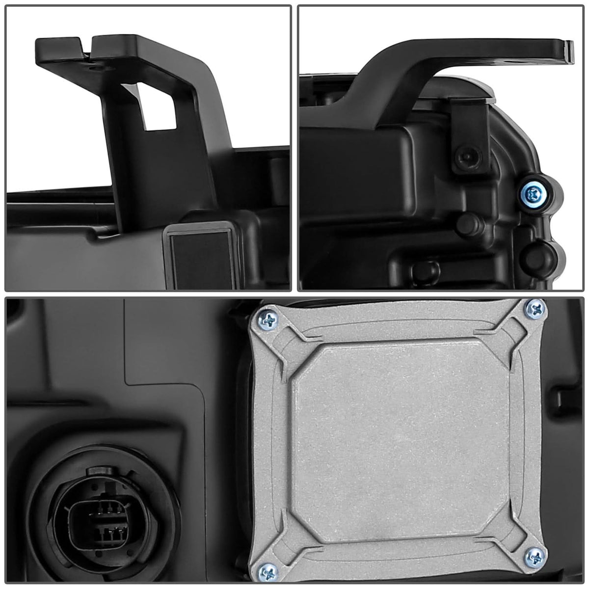 2016-2019 GMC Sierra 1500 OE Style HID DRL Headlights Black Housing