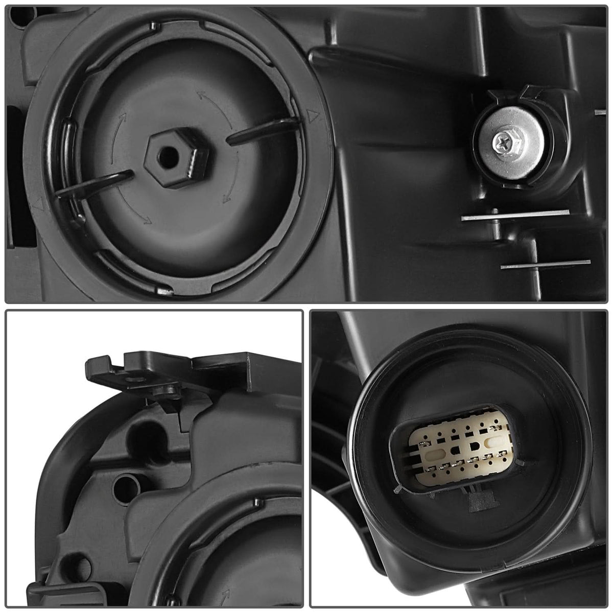 2018-2021 GMC Terrain OE Style Headlights - Black Housing Clear Reflector